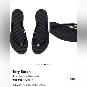 New in box, Tory Burch Kira flip flops